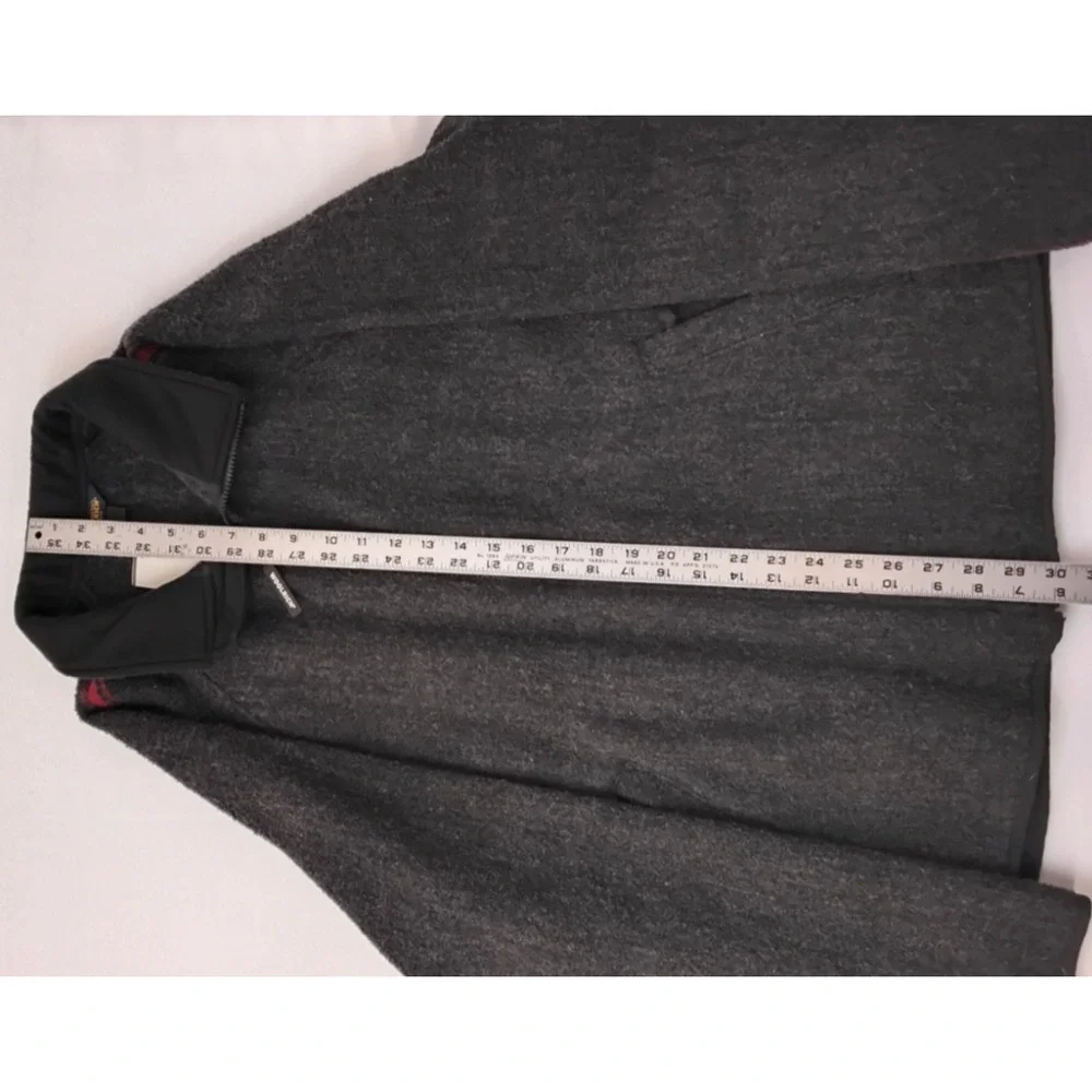 Woolrich Men's Voyager Jacket Large Stripe Grey/Red Full Zip NWT #Z5767